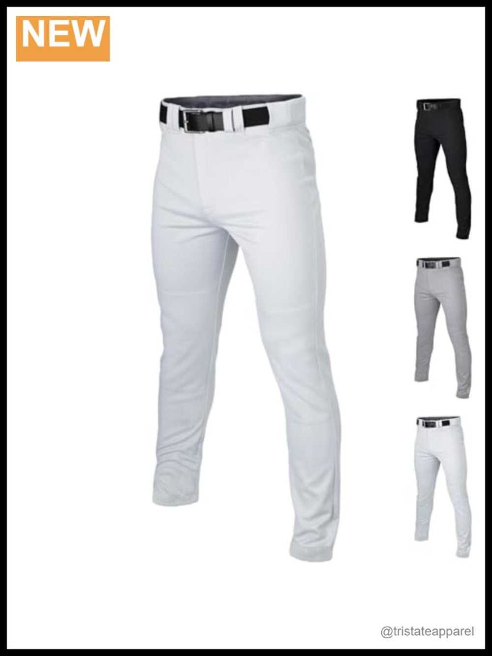 Baseball Pants with Double-Layer Reinforced Knees, Polyester, Athletic Fit